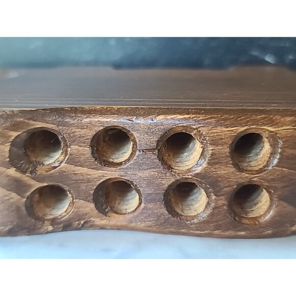 Wooden Elephant Shaped Handmade Pencil Holder Vintage - Picture 8 of 10